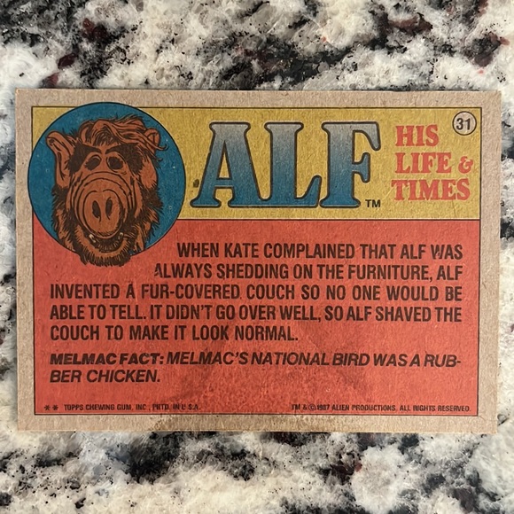 1987 Topps ALF cards. Slightly worn, but these cards are Rare at this point. - Picture 7 of 7